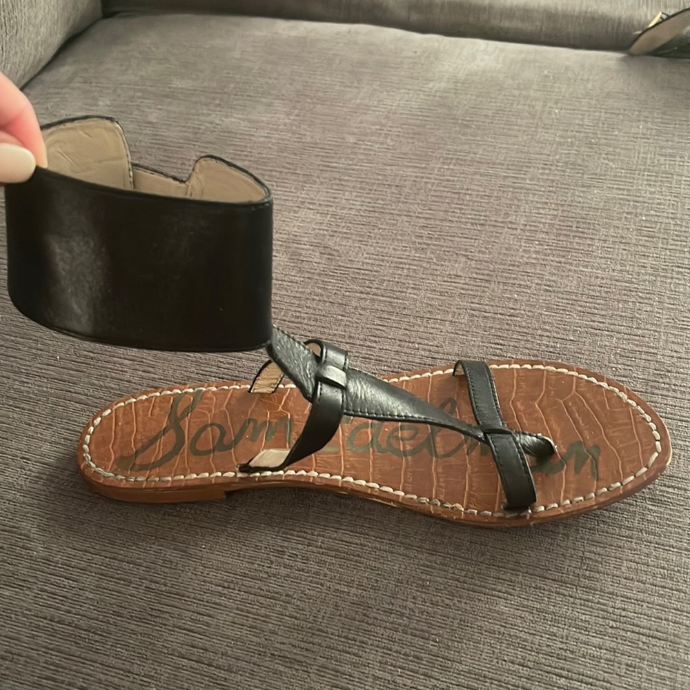 Sam edelman size 7.5 ankle cuff flat sandals. Excellent condition.